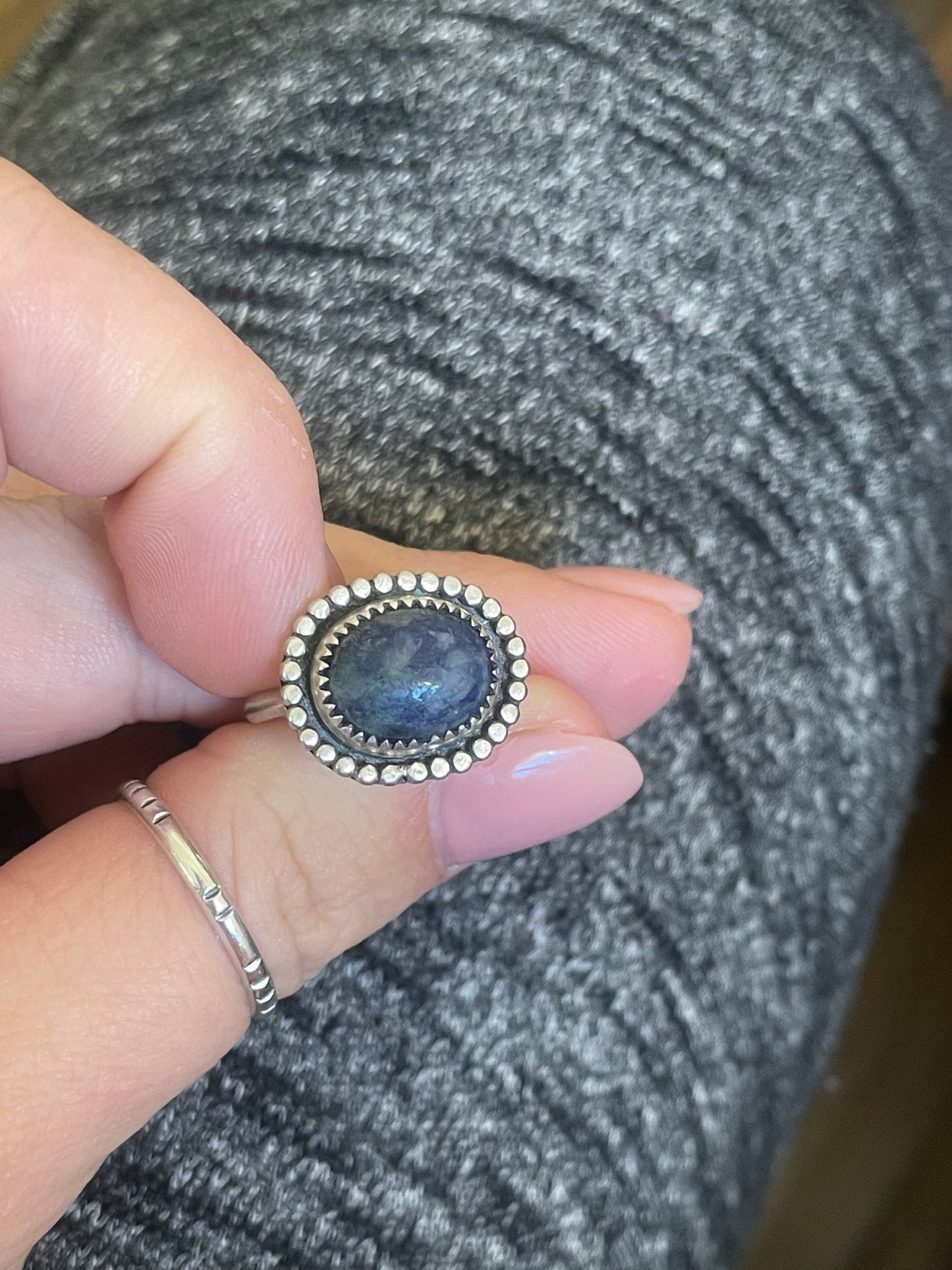 Blue stone ring